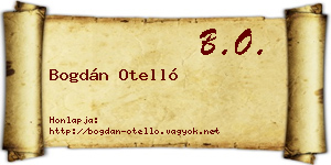 Bogdán Otelló névjegykártya